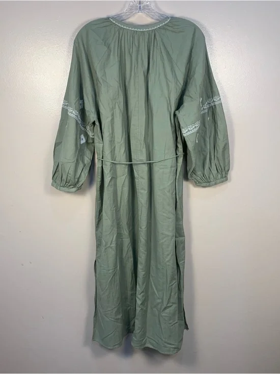 H&M Cotton Embroidered Midi Dress - Picture 8 of 11
